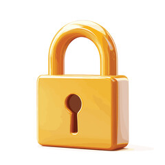 Poster - 3D Locked padlock with password