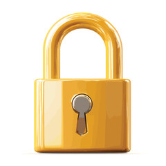 Poster - 3D Locked padlock with password