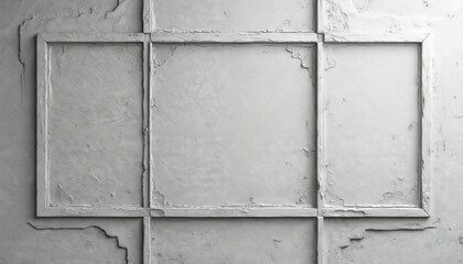 Poster - Abstract grey textured square wall panel design. Modern interior exterior structure with embossed relief, 3d effect. Geometric architectural elements. Subtile nuance.