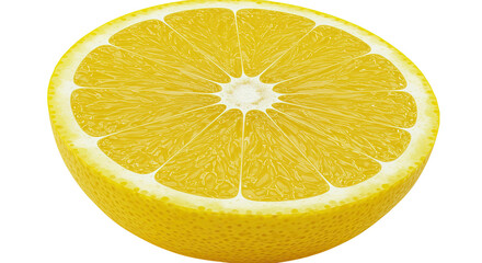 Aufkleber - Close-up photograph of a juicy, halved lemon fruit against a black background