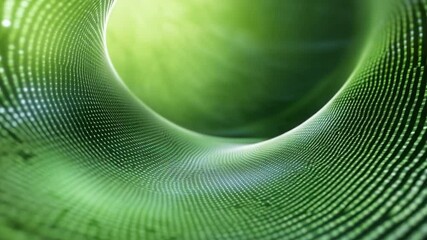 Aufkleber - Tunnel of Green: A mesmerizing visual of a digitally crafted tunnel of green, its depth and luminosity beckoning the viewer into a world of abstract serenity and futuristic design.