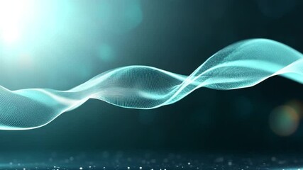 Aufkleber - Abstract Wave of Light: A captivating visual of flowing ethereal lines of light creating a sense of dynamism and energy, perfect for tech or futuristic themed visuals. 