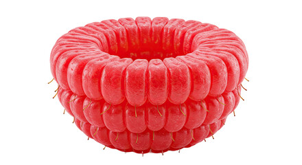 Aufkleber - Close-up of a ripe and juicy raspberry isolated against a black background