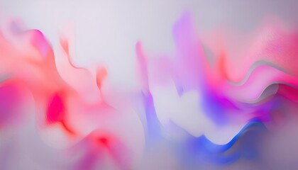 Poster -  fluid gradient wave of soft red, violet, and blue hues with dreamy transparency on light background, ideal for web design, branding, abstract print, and UI texture