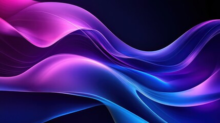 Leinwandbilder - Abstract vibrant waves of glowing colours