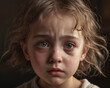 © Максим Новосветлов - Portrait of a tearful girl with disheveled hair. Concept of childhood bullying, child abuse and violence, child protection, psychological trauma