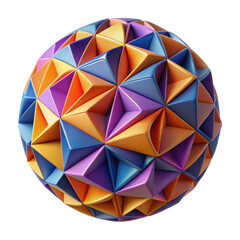 Poster - Colorful geometric sphere background abstract design art render graphic illustration wallpaper texture shape