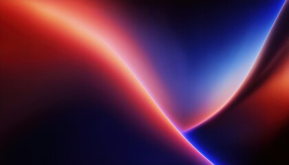 Wall Mural - glowing red and blue wave light texture with smooth gradient flow on dark background for futuristic 