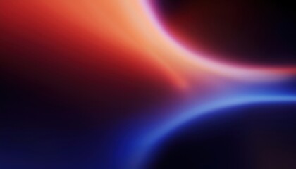 Wall Mural - glowing red and blue wave light texture with smooth gradient flow on dark background for futuristic 