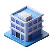 © PNG Stock - Isometric building illustration office architecture corporate real estate development design 3d model
