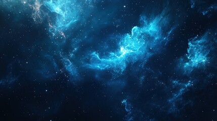 Wall Mural - Abstract blue nebula