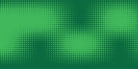 Poster - abstract green halftones background on green background