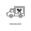 © fan_studio - Icon a food delivery, isolated against a clean background.
