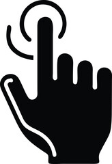 Poster - Detailed Vector Illustration: Hand Gesture - Touch and Swipe Icon. Elegant Symbol for Mobile Interface Actions and User Interaction on Touchscreen Devices.