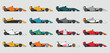 © IllustraStock - Collection of colorful formula one race cars