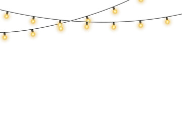 Wall Mural - Wedding lights flicker above dinner table. Warm glow garland for soft ambiance. Romantic lighting wraps venue pillars. Tiny sparks trace dancing silhouettes.
Cozy light chain weaves across ceiling.
