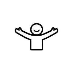 Poster - Smiling Baby Character with Open Arms