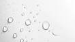 © Vitor - Gotas de água em um fundo branco, close-up destacando a pureza, transparência e simplicidade da água.