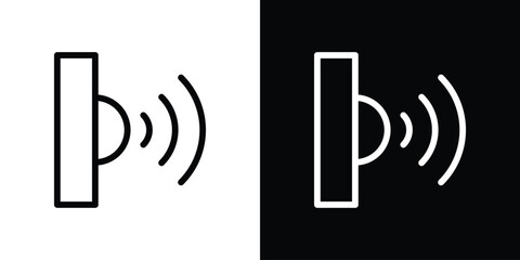 Infrared icon filled flat sign concept for web design.