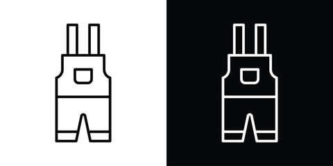 Overall icon filled flat sign concept for web design.