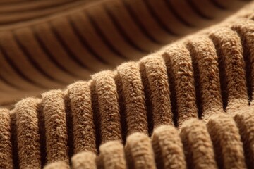 Poster - Intricate corduroy ridges showcased in a symmetrical macro view highlighting texture and depth
