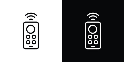 Remote control icon filled flat sign concept for web design.