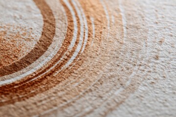Poster - Exploring the intricate details of a faded watermark on delicate paper in soft, warm tones
