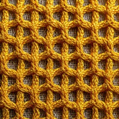Poster - Intricate details of a vibrant mesh fabric texture showcasing a regular pattern under soft natural light