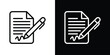 © Recoonde - signature file icon filled flat sign concept for web design.