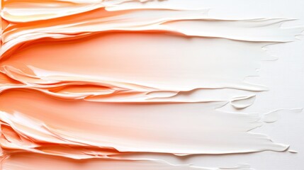 Poster - Vibrant swirls of orange and white paint create a dynamic artwork on a canvas, showcasing the allure of abstract expressionism and the beauty of color movement.