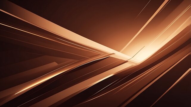 Abstract Brown and Beige Geometric Lines Converging to Light Source