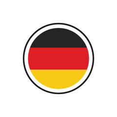 Fototapete - Germany flag language icon circle