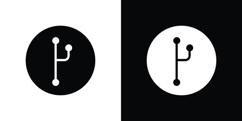 Code branch icon collection. line stroke icon. EPS 10