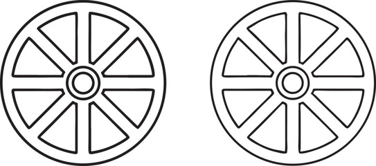 Poster - Wheel Vector,wheel Silhouette,wheel icon set, black wheel symbol for you,color Vector illustration, Vector Graphic
