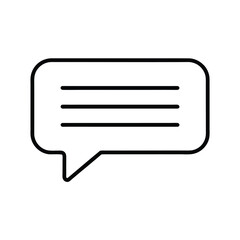 Poster - Minimalist line art illustration of a speech bubble icon representing communication and dialogue
