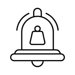 Poster - Simple bell icon illustrating notification alert announcement reminder and communication element