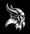 © NGX Studio - Viking Warrior Head Profile: Bold Black and White Illustration