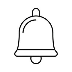 Poster - Simple hand drawn line art illustration of a bell icon perfect for notifications and alerts