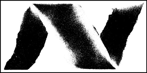 Aufkleber - Modern abstract design featuring folded metal sheet and concrete in high contrast black and white