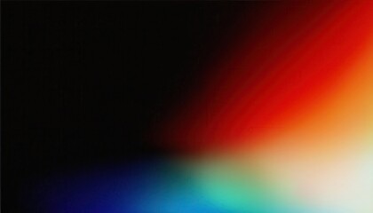 Wall Mural - vibrant abstract gradient with fiery red and cool cyan light blending into deep black, ideal for dig
