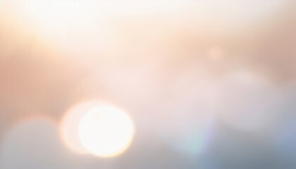 Wall Mural - soft dreamy bokeh abstract with warm sunrise glow and pastel light flares for background design, bra