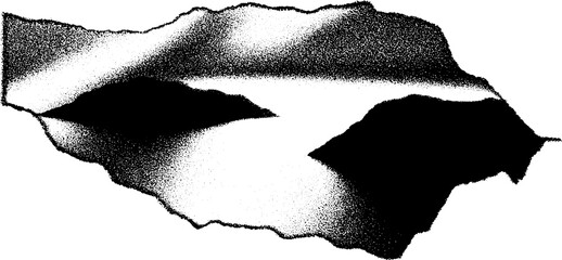 Aufkleber - Abstract glitch art with high contrast pixel grid design in black and white