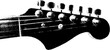© annetdebar - Abstract high contrast black and white guitar headstock art for creative design
