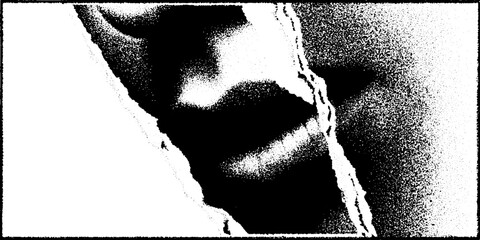 Poster - Grunge high contrast abstract black and white art piece for creative design
