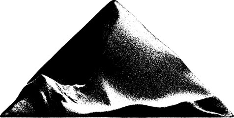Poster - Black and white inverted pyramid design in high contrast for artistic decoration
