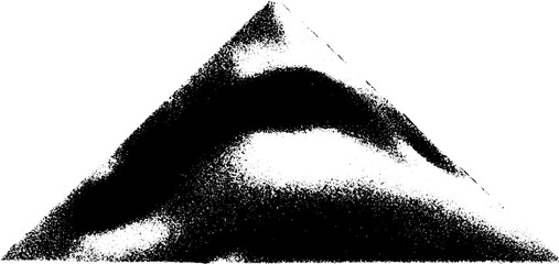 Aufkleber - Geometric inverted pyramid in high contrast black and white design