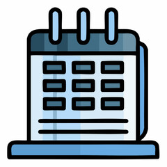 Poster - Vector illustration of a colorful calendar isolated on a white background
