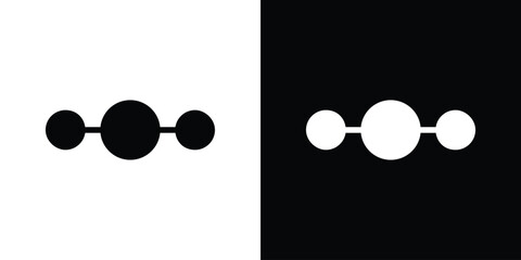 Linear molecular structure icon collection. line stroke icon. EPS 10