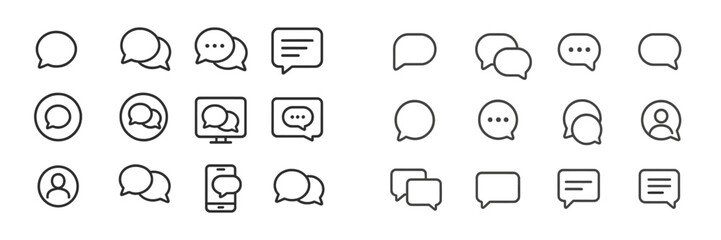 Poster - Various conversation icons displayed on a clean background highlighting communication in modern digital contexts