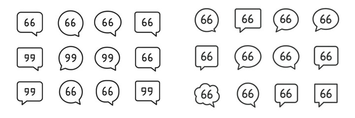 Poster - Different speech bubbles displaying numbers in various styles and arrangements, emphasizing communication and expression
